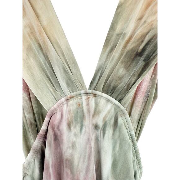 Dansco Watercolor Multicolor High Neck Lyrical Costume Sharkbite Hem Adult Large - Picture 7 of 12